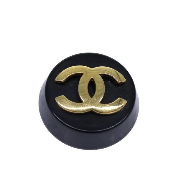 AUTHENTIC CHANEL COCO Mark Earring metal Gold CC - Picture 4 of 16